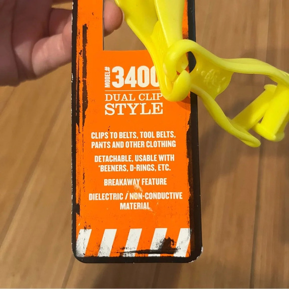 NEW ERGODYNE Squids Grabber Yellow #3400 Dual Style Clip - Picture 3 of 5